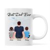 Best Dad Grandpa Sitting Back View Personalized Mug