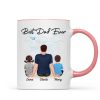 Best Dad Grandpa Sitting Back View Personalized Mug