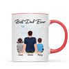 Best Dad Grandpa Sitting Back View Personalized Mug