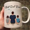 Best Dad Grandpa Sitting Back View Personalized Mug