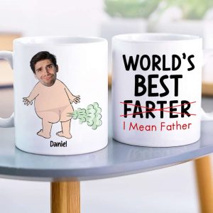Best Dad, I Mean Father, Personalized Mug, Unique Gifts For Dad, Funny Gifts For Birthday, Custom Image Upload Coffee Mug