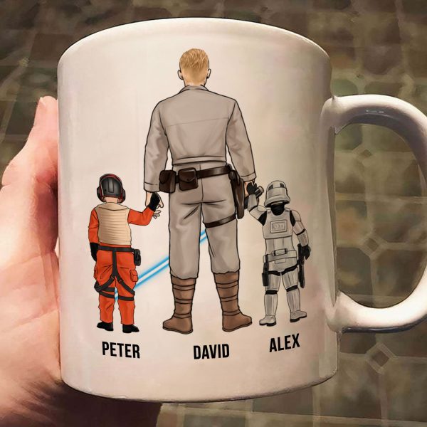 Best Dad In The Galaxy Orange Quote - GIft For Father's Day - Personalized Ceramic Mug