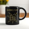 Best Dad Papa Grandpa Fist Bump Outline Metal Personalized Mug, Unique Father's Day Gift for Dad for Husband