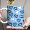 Best Dad With Heart Pattern 3D Inflated Effect Mug HO82 890524