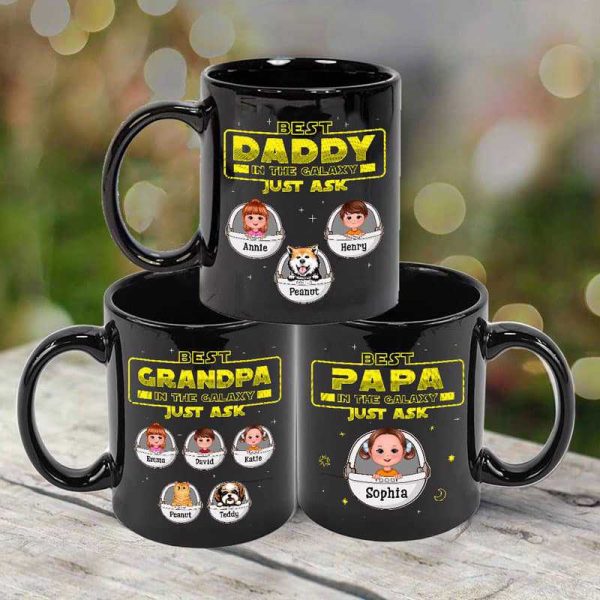 Best Daddy In The Galaxy Kid Dog Cat Personalized Mug