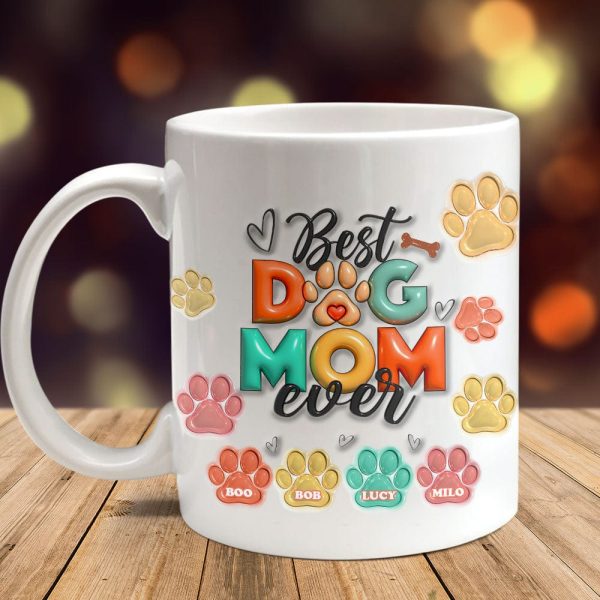 Best Dog Cat Mom Dad Ever With 3D Inflated Pet Mug Personalized Gift TA29 890028
