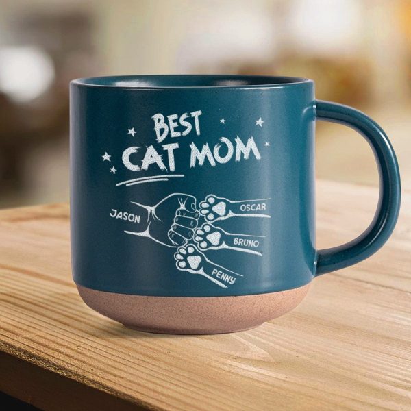 Best Dog Dad, Cat Dad, Dog Mom, Cat Mom Ever Personalized Engraved Pottery Mug HA75 891584