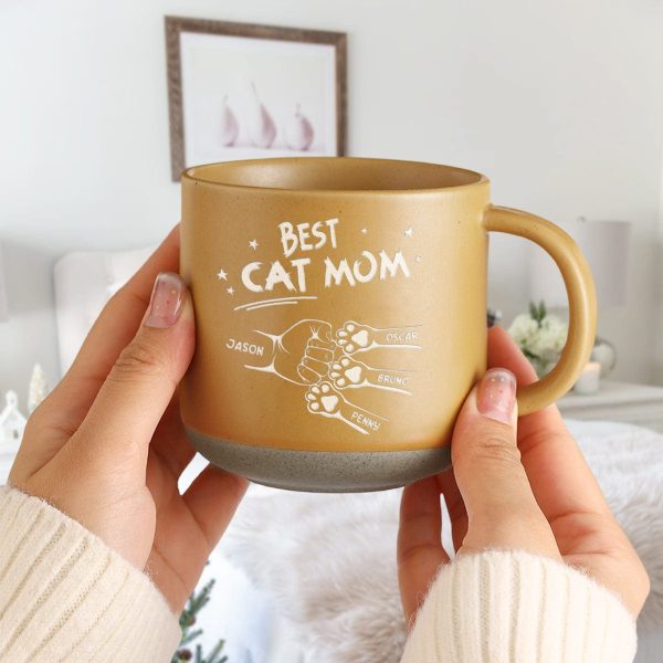 Best Dog Dad, Cat Dad, Dog Mom, Cat Mom Ever Personalized Engraved Pottery Mug HA75 891584