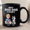 Best Dog Dad Ever 3D Effect - Personalized Black Mug