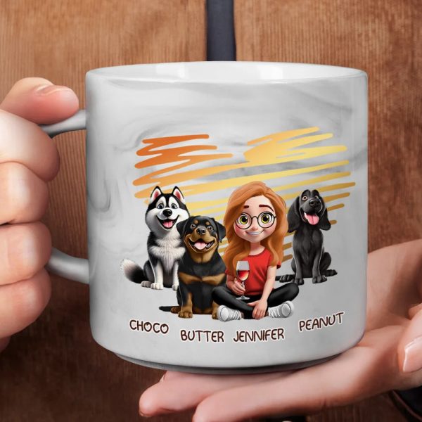 Best Dog Mom Ever 3D Effect - Personalized Marble Mug