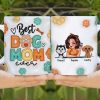 Best Dog Mom Ever 3D Effect Personalized Mug, Gift For Dog Mom