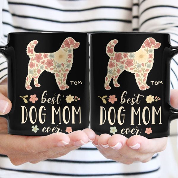 Best Dog Mom Ever Floral - Personalized Mug