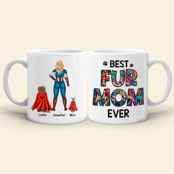 Best Dog Mom Ever Personalized Mug Gift For Superhero Mom