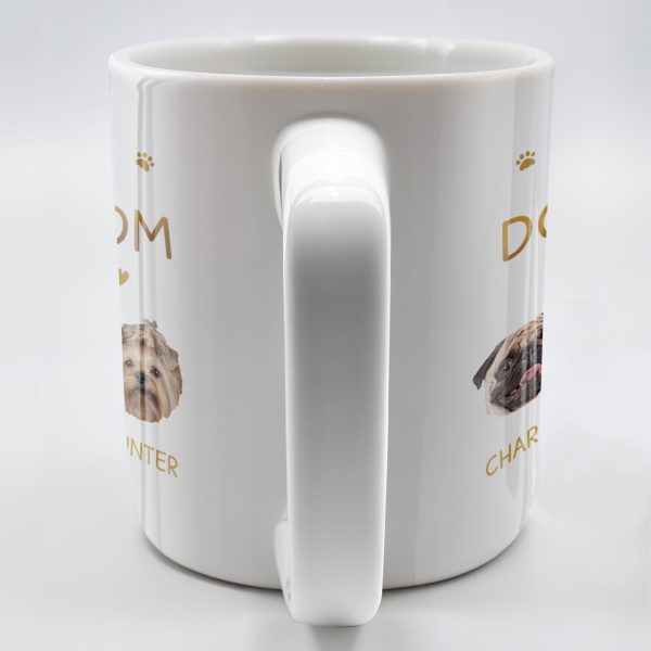Best Dog Mom Ever With Cute Dog Faces And Paws - Personalized Custom Coffee Mug - PET091_MG
