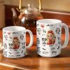 Best Dog Mom Puppy Love - Personalized White Edge-to-Edge Mug