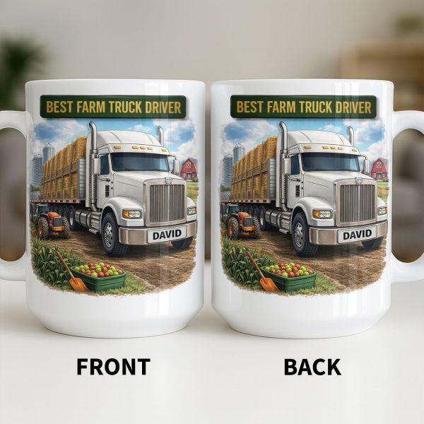 Best Farm Truck Driver With Classic Truck Design - Personalized Custom Coffee Mug - FARM036_MG