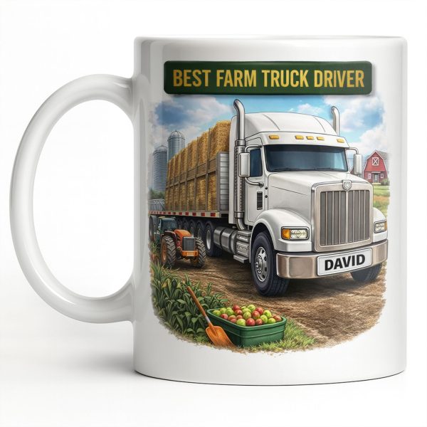 Best Farm Truck Driver With Classic Truck Design - Personalized Custom Coffee Mug - FARM036_MG
