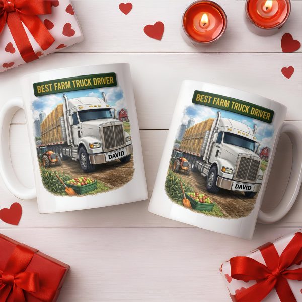 Best Farm Truck Driver With Classic Truck Design - Personalized Custom Coffee Mug - FARM036_MG