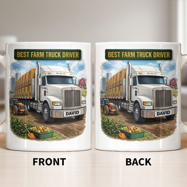 Best Farm Truck Driver With Classic Truck Design - Personalized Custom Coffee Mug - FARM036_MG