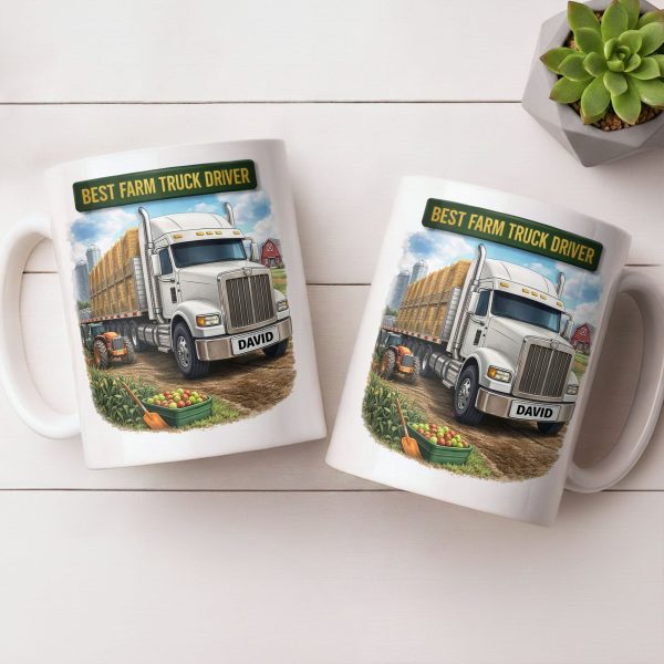 Best Farm Truck Driver With Classic Truck Design - Personalized Custom Coffee Mug - FARM036_MG