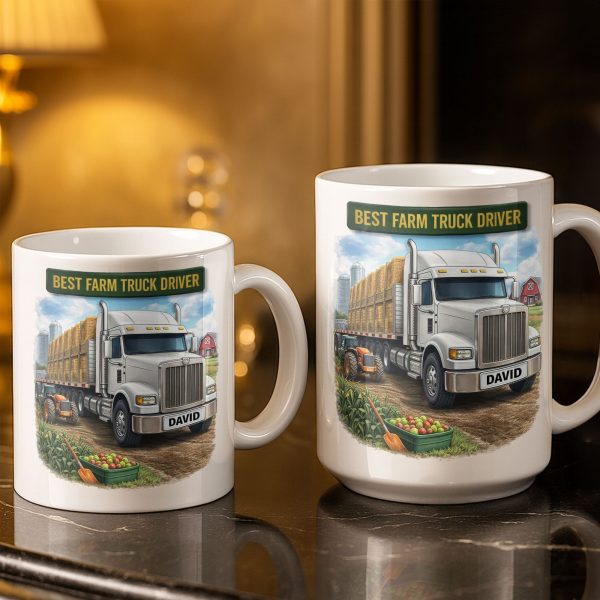 Best Farm Truck Driver With Classic Truck Design - Personalized Custom Coffee Mug - FARM036_MG
