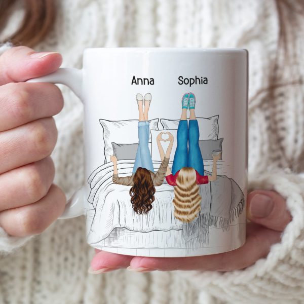 Best Friend, You're My Favorite Person, Personalized Mug, Friends Lying Feet Up Mug, Gift For Friends