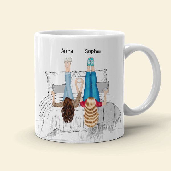 Best Friend, You're My Favorite Person, Personalized Mug, Friends Lying Feet Up Mug, Gift For Friends