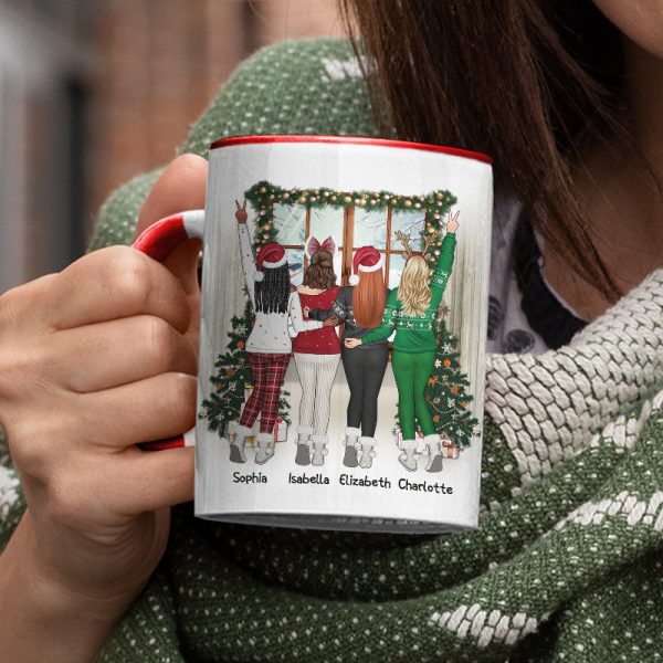 Best Friends Are The Sisters We Choose For Ourselves - Christmas Gift For BFF - Personalized Custom Accent Mug