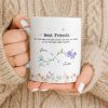 Best Friends, Lifes True Treasures, Flowers And Butterflies - Personalized Custom Coffee Mug - BST515_MG