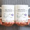 Best Friends, Lifes True Treasures, Flowers And Butterflies - Personalized Custom Coffee Mug - BST515_MG