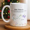 Best Friends, Lifes True Treasures, Flowers And Butterflies - Personalized Custom Coffee Mug - BST515_MG