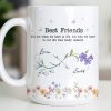 Best Friends, Lifes True Treasures, Flowers And Butterflies - Personalized Custom Coffee Mug - BST515_MG