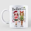 Best Friends Sisters Christmas Tree Personalized Mug