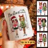 Best Friends Sisters Christmas Tree Personalized Mug
