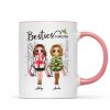 Best Friends Sisters Christmas Tree Personalized Mug