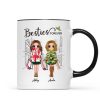 Best Friends Sisters Christmas Tree Personalized Mug