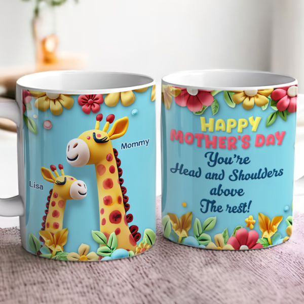 Best Giraffe Mom Above The Rest Mug - Personalized Gifts For Mom 01QHPU080425