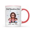 Best Grandma Ever Sitting Crossed Legs Personalized Mug