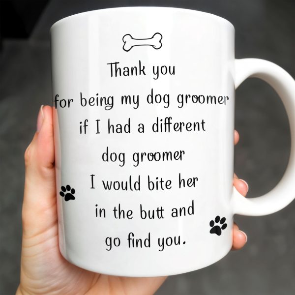 Best Groomer Ever, Paws And Bone Design - Personalized Custom Coffee Mug - DOG068_MG