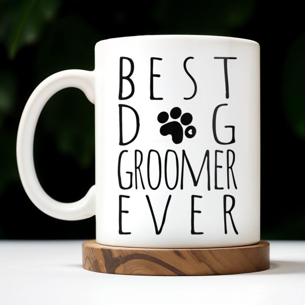 Best Groomer Ever, Paws And Bone Design - Personalized Custom Coffee Mug - DOG068_MG