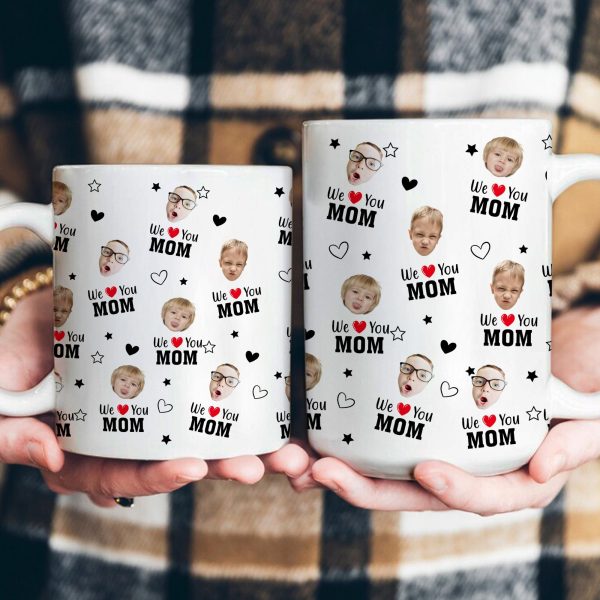 Best Mom Ever Custom Kids' Faces - Personalized Photo Mug