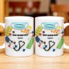 Best Nurse Ever With Stethoscope And Medical Tools - Personalized Custom Coffee Mug - NUR057_MG