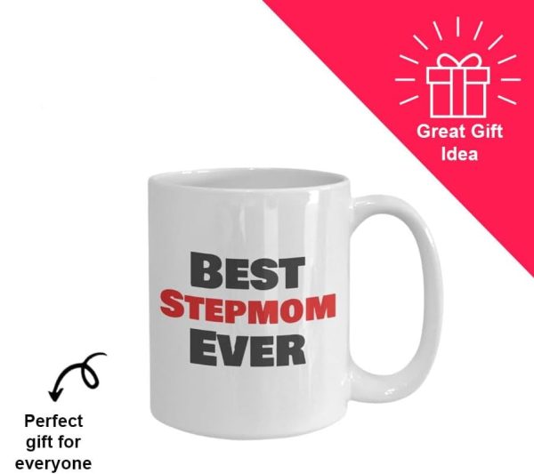 Best Stepmom Ever Coffee Mug Appreciation Gift for Stepmother, Gift for Stepmom from Stepdaughter Stepson Kids Husband, Birthday Mothers Day Christmas Gift