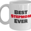 Best Stepmom Ever Coffee Mug Appreciation Gift for Stepmother, Gift for Stepmom from Stepdaughter Stepson Kids Husband, Birthday Mothers Day Christmas Gift