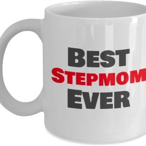 Best Stepmom Ever Coffee Mug Appreciation Gift for Stepmother, Gift for Stepmom from Stepdaughter Stepson Kids Husband, Birthday Mothers Day Christmas Gift