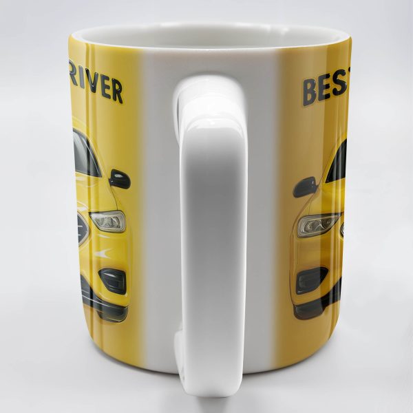 Best Taxi Driver With Yellow Taxi Design - Personalized Custom Coffee Mug - FAM367_MG