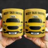 Best Taxi Driver With Yellow Taxi Design - Personalized Custom Coffee Mug - FAM367_MG