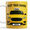 Best Taxi Driver With Yellow Taxi Design - Personalized Custom Coffee Mug - FAM367_MG