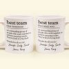 Best Team - Coworker Appreciation Thank You Gifts For Employee - Personalized Mug