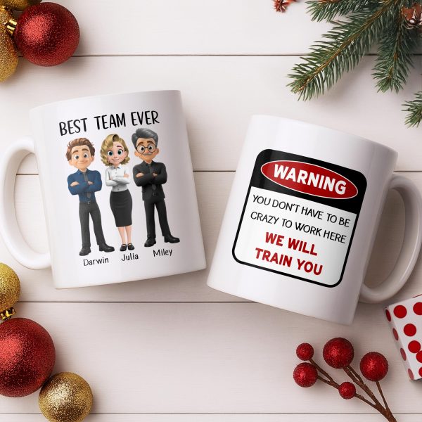 Best Team Ever Cartoon People Design - Personalized Custom Coffee Mug - COL127_MG